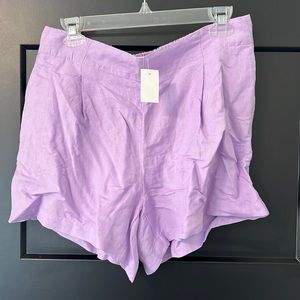 LOFT New With Tags Women’s Linen Blend Lilac Purple Shorts 4” Inseam Medium
